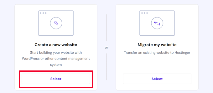 Create or migrate a website